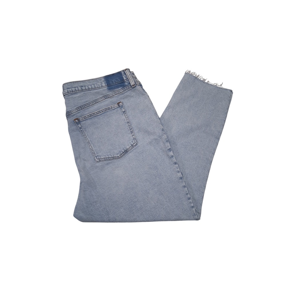 Abercrombie & Fitch‎ The Skinny High Rise Jeans Light Wash Raw Hem 35 20R New
